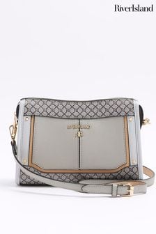River Island Cropped Panelled Crossbody Bag