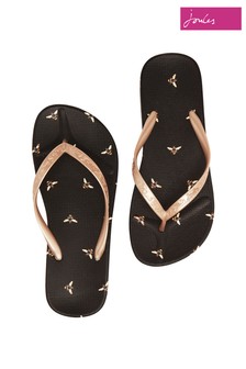 Joules Black Flip Flop Lightweight Summer Sandals (899299) | €10.50