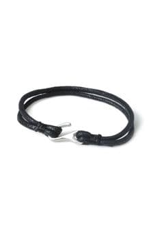 DCK Mens Hook PU Leather Black Bracelet (899955) | ₪ 80