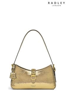 Radley London Gold Tone Linden Gardens Metallic Medium Zip Top Shoulder Bag (8A4568) | €310