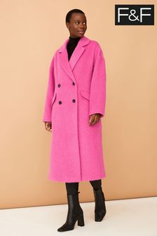 F&f Pink Longline Formal Coat (8CD267) | 1 765 Kč