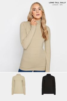 حزمة من 2 رداء علوي برقبة مطوية من Long Tall Sally (‪8M2597‬) | 122 ر.ق