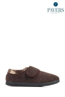 Pavers Brown Anti Bacterial Touch Fasten Slippers (8TH084) | LEI 149