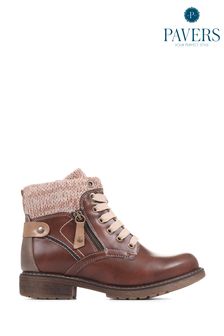 Pavers Brown Lace Up Ankle Boots (8YH848) | €60