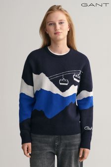 Gant藍色Alpine提花圓領套衫 (900730) | NT$5,830