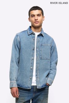 River Island Blue Check Pocket Overshirt (901230) | €17.50