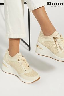 Dune London Natural Eilin Zip Detail Wedge Trainers (901249) | ￥17,610