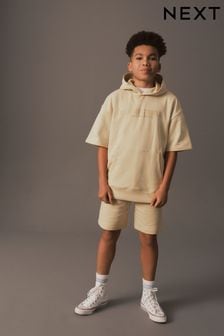 Buttermilch-Gelb - Kurzärmeliges Kapuzensweatshirt und Shorts im Set (3-16yrs) (901735) | 31 € - 43 €