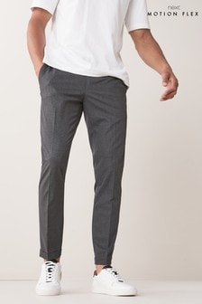Grey Check Skinny Fit Trousers With Motionflex Waistband (901870) | 13 €