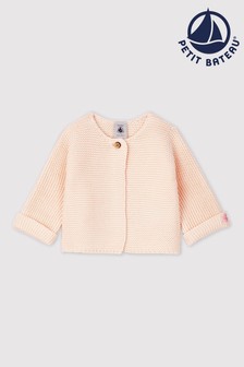 Petit Bateau Pink Knitted Cardigan