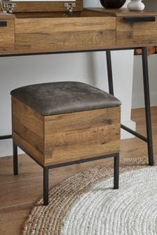 Oak Effect Bronx Storage Footstool (902485) | €150