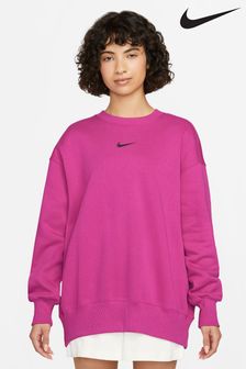 Nike Fushsia Pink Oversized Mini Swoosh Sweatshirt (902872) | €27