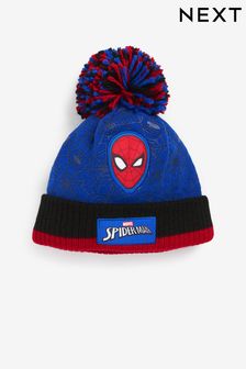 Niebieski - Dzianinowa czapka Spider-man z pomponem (1-10 lat) (903041) | 42 zł - 48 zł