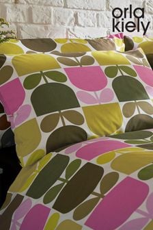 Orla Kiely Green Multi Block Stem Pillowcases (903044) | €27