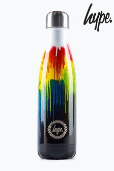 Botella de agua reutilizable de metal con diseño de gotas multicolor de Hype. (903229) | 21 €
