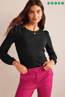 Boden Black Supersoft Long Sleeve Top (903978) | LEI 200
