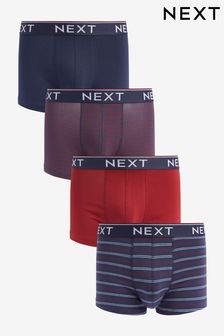 Red/White/Navy Blue Pattern 4 pack Hipsters (904282) | €21