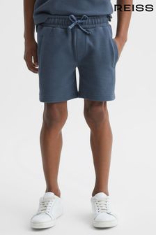 Reiss Airforce Blue Robin Junior Textured Drawstring Shorts (905222) | $66