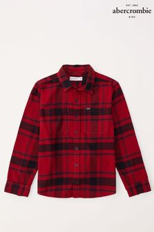 Abercrombie & Fitch Red Long Sleeve Striped Shirt (905339) | €19