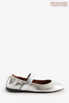 Penelope Chilvers Silver Rock And Roll Leather Shoes
