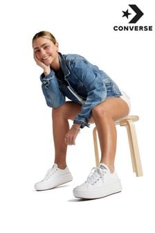 Converse White All Star Move Chuck Ox Platform Trainers (905905) | €86