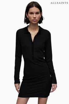 AllSaints Black Holly Dress (905974) | AED549