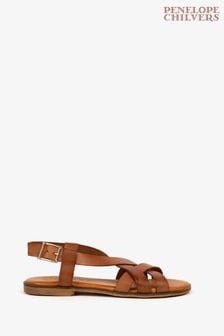 Penelope Chilvers棕色Buttercup皮革涼鞋 (905984) | NT$6,020