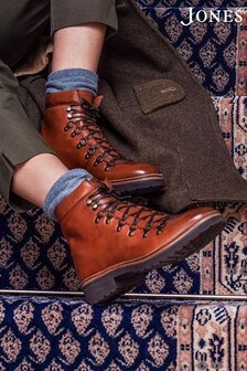 Jones Bootmaker Brown Klara Goodyear Welted Ladies Leather Hiker Boots (906337) | ₪ 768
