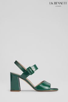 グリーン - Lk Bennett Large Rae Patent Leather Buckle Sandals (906706) | ￥52,670