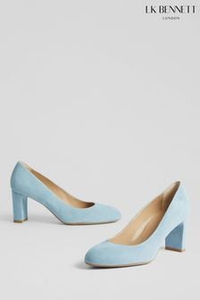 LK Bennett Blue Winola Suede Round Toe Courts (906713) | $392