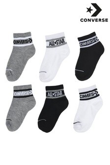 Converse Grey Ankle Socks 6 Pack Kids (906749) | $25