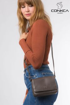 Conkca Marta Leather Cross-Body Bag