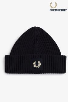 Fred Perry Patch Branded Chunky Rib Beanie Hat (907025) | €38