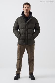 French Connection Green Row Fleece Jacket