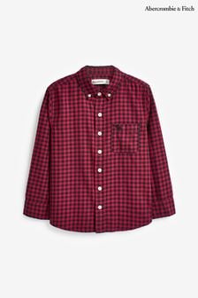 Красная рубашка в полоску с длинными рукавами Abercrombie & Fitch (907576) | €19
