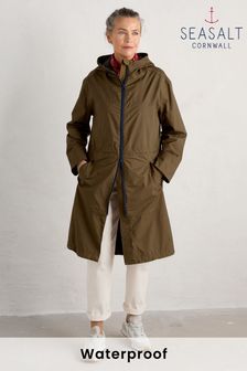 Seasalt Cornwall Green Mistborne Packable Coat (907668) | $264