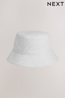 White Linen Rich Bucket Hat (3mths-16yrs) (907879) | 35 QAR - 54 QAR