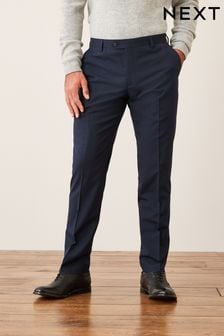 Marineblau - Slim Fit - Strukturierter Anzug aus Wollmischung: Hose (907934) | 64 €