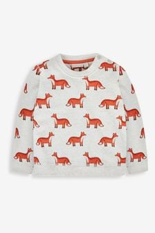 JoJo Maman Bébé Natural Fox Printed Sweatshirt (908760) | $48