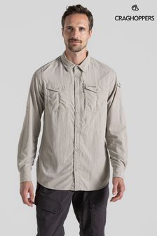 Craghoppers Grey Nosilife Adventure Long Sleeve Shirt (908767) | AED471