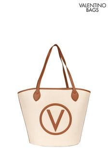 Valentino Bags Covent 取り外し可能ストラップ クロスボディバッグ付き キャンバス トートバッグ