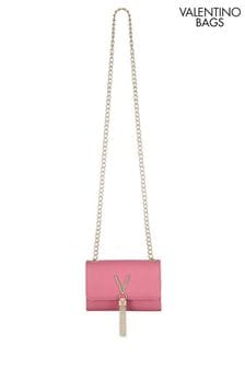 Valentino Bags Pink Divina Chain Crossbody Tassel Bag (909226) | HK$771