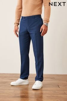 Bright Blue Slim Wool Mix Textured Suit: Trousers (909252) | 28 €