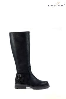 Черный - Lunar Warwick Faux Leather Long Boots (909267) | €86