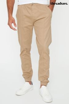 Threadbare Brown Slim Fit Cuffed Casual Trousers With Stretch (910186) | €42