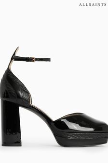 AllSaints Black Tiffany Platform Heels (910364) | $316