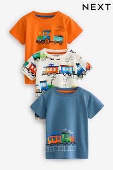 Multi Transport Short Sleeve T-Shirts 3 Pack (3mths-7yrs) (910769) | KRW29,900 - KRW38,400