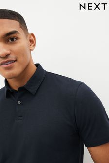 Темно-синий - Обычный крой - Рубашка поло с коротким рукавом (910997) | €19