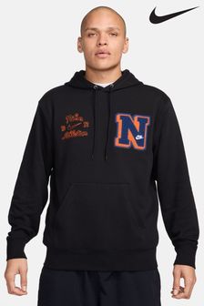Negru - Hanorac tip pulover din fleece flaușat Nike Club (911294) | 448 LEI