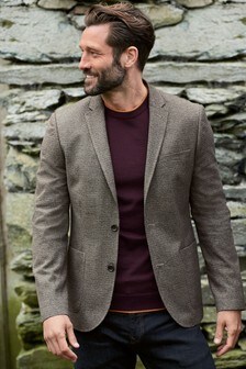 Micro Check Slim Fit Blazer